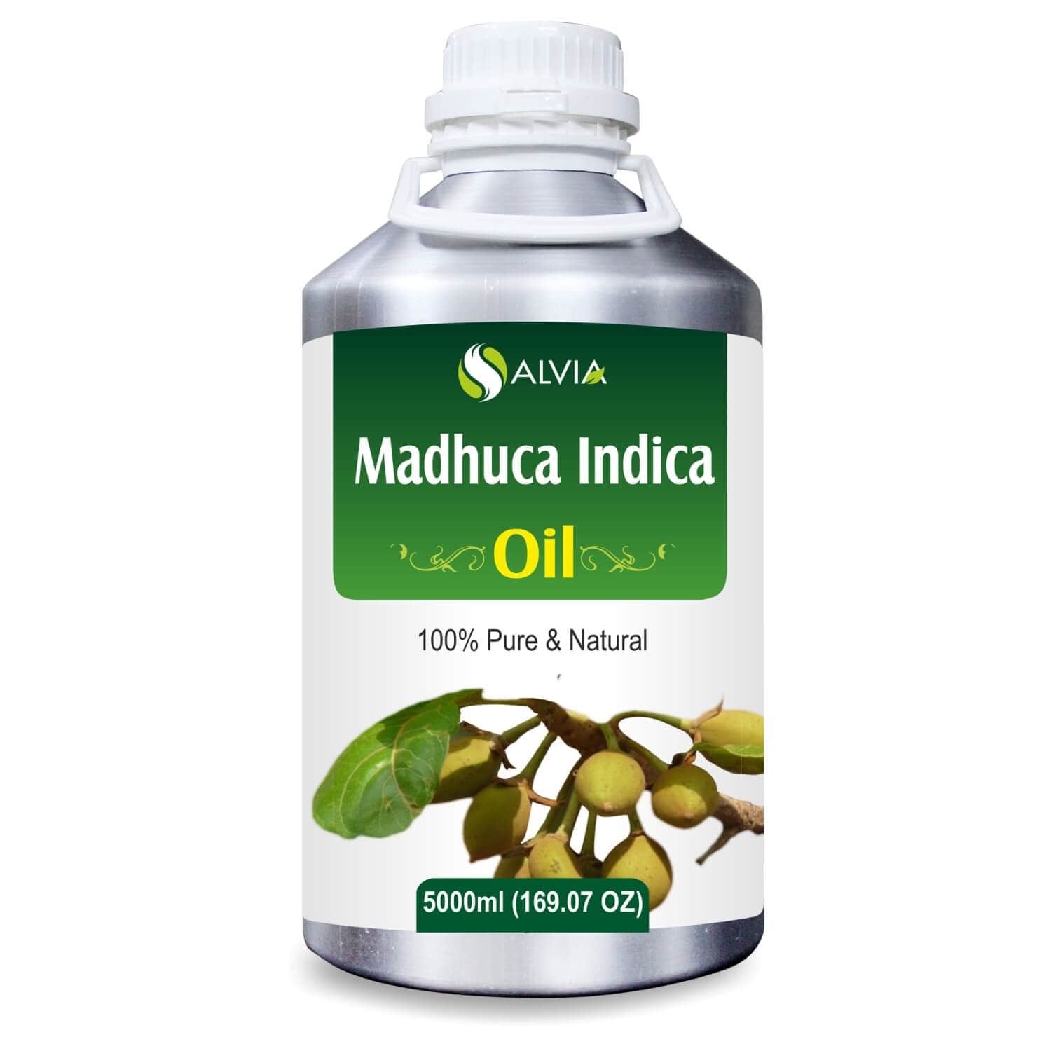 Salvia Natural Carrier Oils 5000ml Madhuca Indica Oil (Bassia Latifolia) 100% Pure & Natural Carrier Oil Improves Skin Health, Mosquito Repellent, Reduces Joint Pain